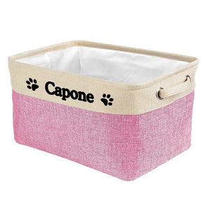 KafePross Custom Storage Basket Dog Toys Box, 72 dog breeds optional