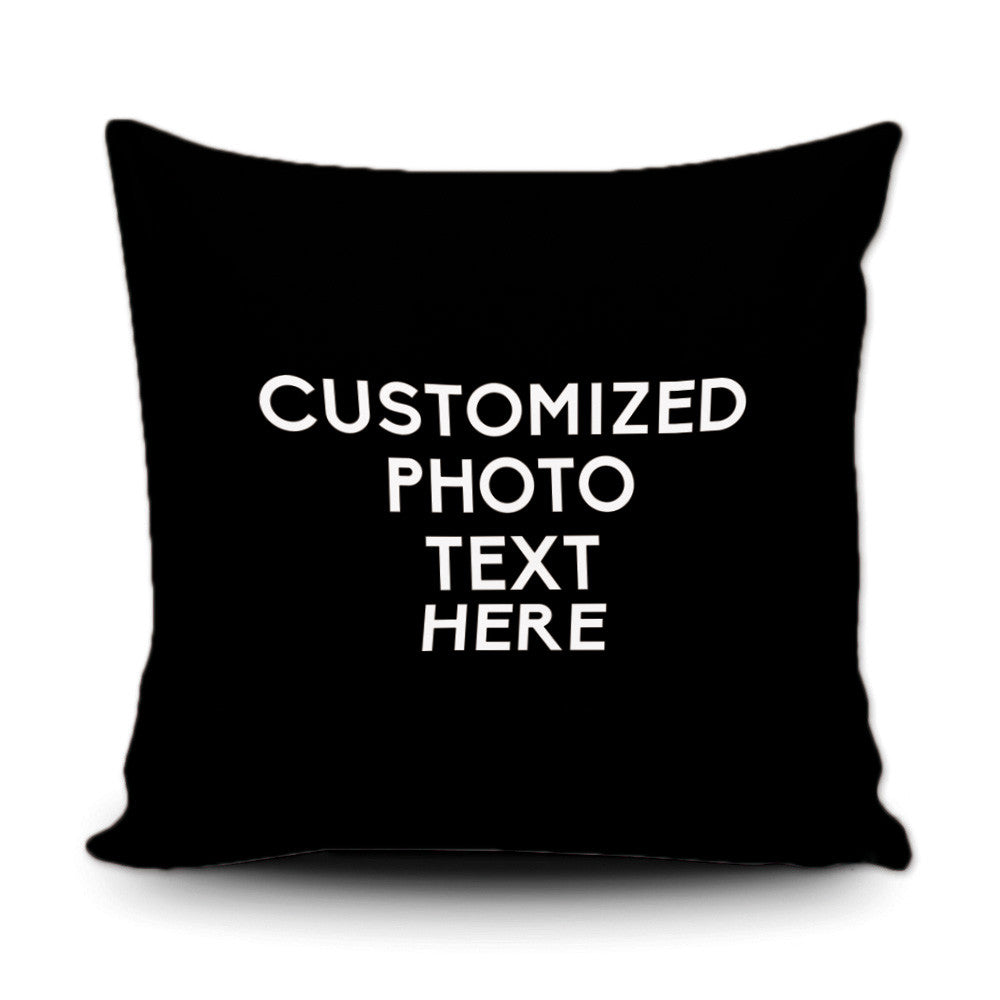 Custom your photo text create your own Throw Pillow Case Personalized Cushion Cover