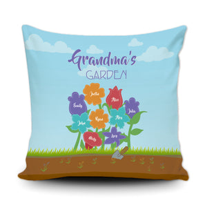 Personalized Grandma's Garden Pillow Case