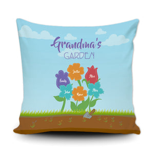 Personalized Grandma's Garden Pillow Case