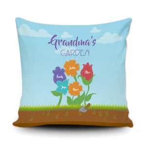 Personalized Grandma's Garden Pillow Case