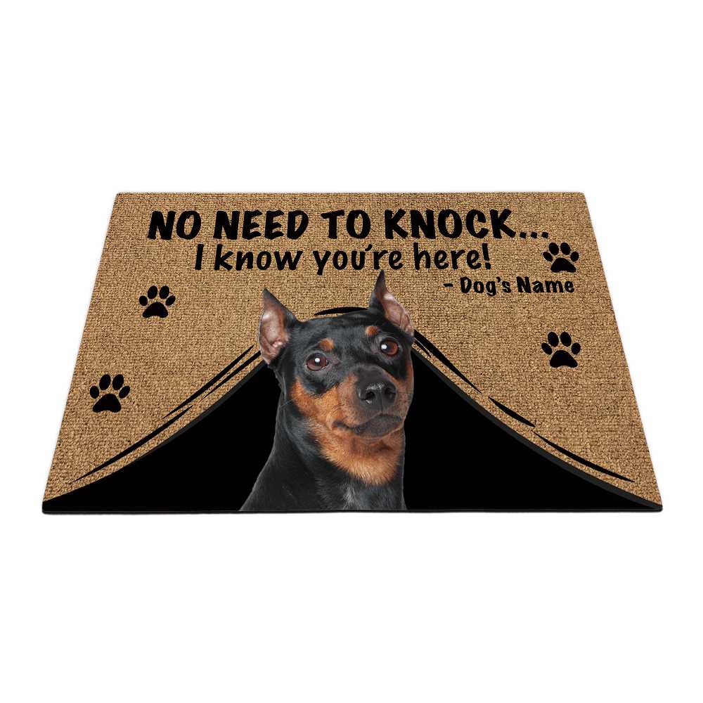 Miniature Pinscher Rug, 3D Photo Dog Doormat, Miniature Pinscher Mat,  Perfect Gift for Dog Lovers, Funny Personalized Pet , Home Decoration 