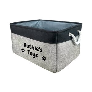 KafePross Custom Storage Basket Dog Toys Box, 72 dog breeds optional