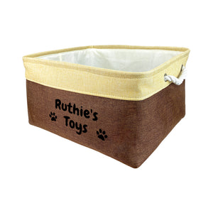 KafePross Custom Storage Basket Dog Toys Box, 72 dog breeds optional