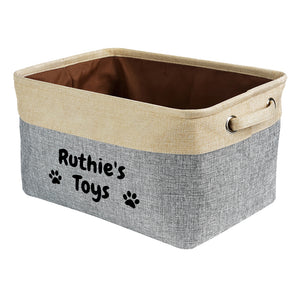 KafePross Custom Storage Basket Dog Toys Box, 72 dog breeds optional