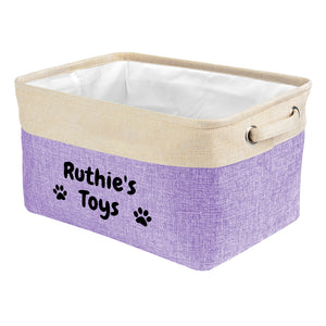 KafePross Custom Storage Basket Dog Toys Box, 72 dog breeds optional