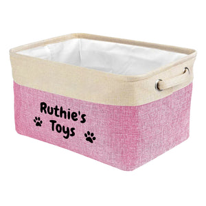 KafePross Custom Storage Basket Dog Toys Box, 72 dog breeds optional