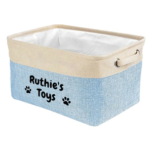 KafePross Custom Storage Basket Dog Toys Box, 72 dog breeds optional