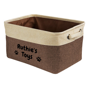 KafePross Custom Storage Basket Dog Toys Box, 72 dog breeds optional