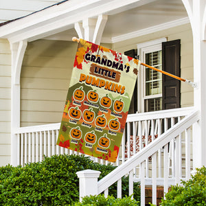 PERSONALIZED GRANDMA’S LITTLE PUMPKINS FALL FLAG