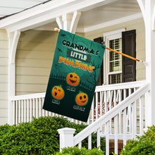 Load image into Gallery viewer, PERSONALIZED GRANDMA’S LITTLE PUMPKINS HALLOWEEN FLAG
