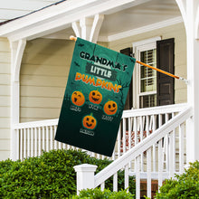 Load image into Gallery viewer, PERSONALIZED GRANDMA’S LITTLE PUMPKINS HALLOWEEN FLAG
