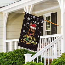 Load image into Gallery viewer, KafePross-Merry Christmas Dog German Shepherd Garden House Flag

