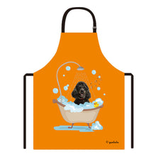 Load image into Gallery viewer, Cute Dog Apron Poodle Taking Shower in a Bathtub
