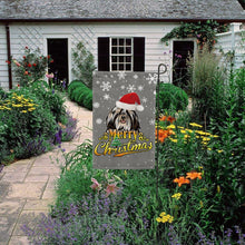 Load image into Gallery viewer, KafePross-Merry Christmas Dog Shih Tzu Garden House Flag
