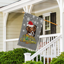 Load image into Gallery viewer, KafePross-Merry Christmas Dog Australian Shepherd Garden House Flag
