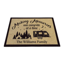 Load image into Gallery viewer, KafePross Personalized Making Memories Camper Doormat
