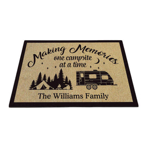 KafePross Personalized Making Memories Camper Doormat