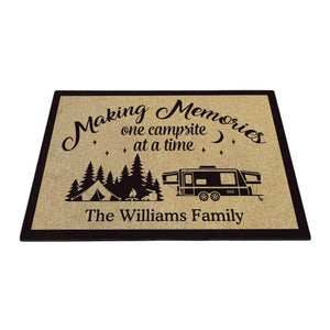 KafePross Personalized Making Memories Camper Doormat