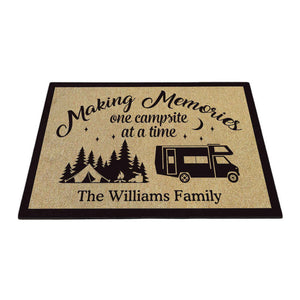 KafePross Personalized Making Memories Camper Doormat