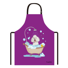 Load image into Gallery viewer, Cute Dog Apron Poodle Taking Shower in a Bathtub
