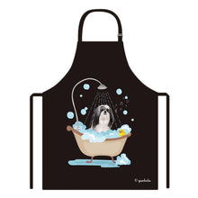 Load image into Gallery viewer, Cute Dog Apron Lhasa Apso Taking Shower in a Bathtub
