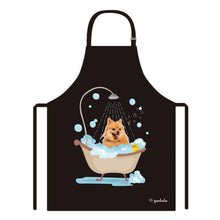 Load image into Gallery viewer, Cute Dog Apron Keeshond Taking Shower in a Bathtub
