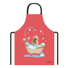 Load image into Gallery viewer, Cute Dog Apron Greyhound Taking Shower in a Bathtub
