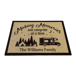 KafePross Personalized Making Memories Camper Doormat