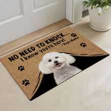 Load image into Gallery viewer, KafePross Bichon Frise Doormat Not Need to Knock, We Know You&#39;re Here
