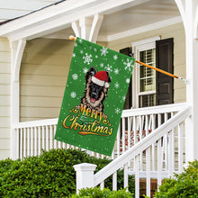 Load image into Gallery viewer, KafePross-Merry Christmas Dog German Shepherd Garden House Flag
