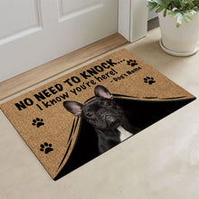 Load image into Gallery viewer, KafePross French Bulldog Doormat Not Need to Knock, We Know You&#39;re Here
