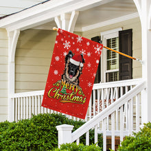 Load image into Gallery viewer, KafePross-Merry Christmas Dog German Shepherd Garden House Flag
