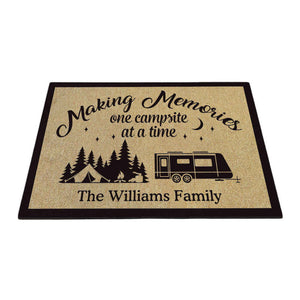 KafePross Personalized Making Memories Camper Doormat