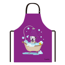 Load image into Gallery viewer, Cute Dog Apron Pitbull Taking Shower in a Bathtub
