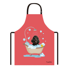 Load image into Gallery viewer, Cute Dog Apron Poodle Taking Shower in a Bathtub
