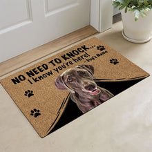 Load image into Gallery viewer, KafePross - Weimaraner Dog Doormat - Not Need to Knock, I Know You&#39;re Here
