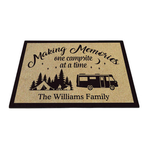 KafePross Personalized Making Memories Camper Doormat