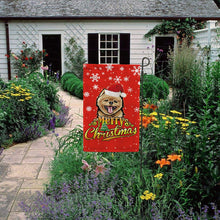 Load image into Gallery viewer, KafePross-Merry Christmas Dog Pomeranian Garden House Flag
