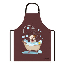 Load image into Gallery viewer, Cute Dog Apron Pitbull Taking Shower in a Bathtub
