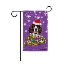 Load image into Gallery viewer, KafePross-Merry Christmas Dog English Springer Spaniel Garden House Flag
