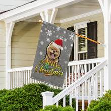 Load image into Gallery viewer, KafePross-Merry Christmas Dog Pomeranian Garden House Flag
