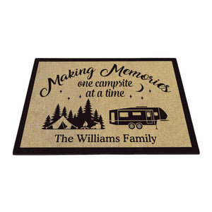 KafePross Personalized Making Memories Camper Doormat