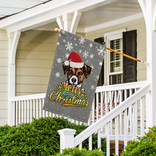 Load image into Gallery viewer, KafePross-Merry Christmas Dog Jack Russell Terrier Garden House Flag
