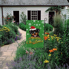 Load image into Gallery viewer, KafePross-Merry Christmas Dog Rottweiler Garden House Flag
