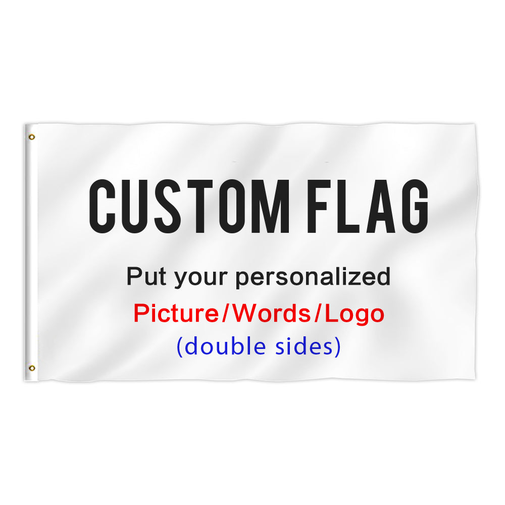 KafePross Personalized Flags 3x5 FT, Custom Photo Picture Text Logo