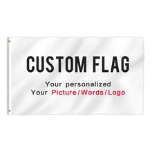 Load image into Gallery viewer, KafePross Personalized Flags 3x5 FT, Custom Photo Picture Text Logo
